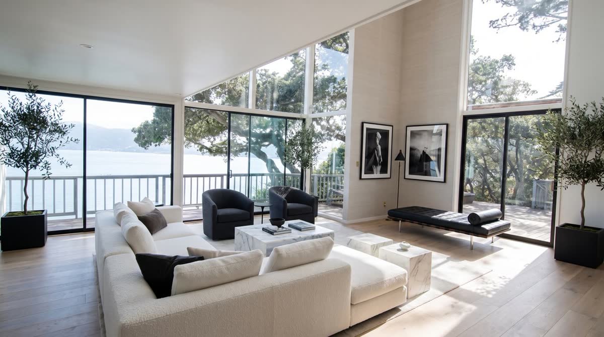 The same living room finished in the Luxury Modern and Wellness scheme